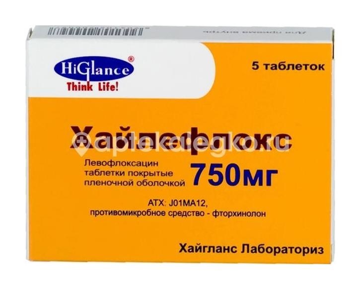 Изображение Хайлефлокс 750мг. 5шт. таблетки покрытые пленочной оболочкой Хайлефлокс 750мг. 5шт. таблетки покрытые пленочной оболочкой HIGLANCE LABORATORIES PVT LTD