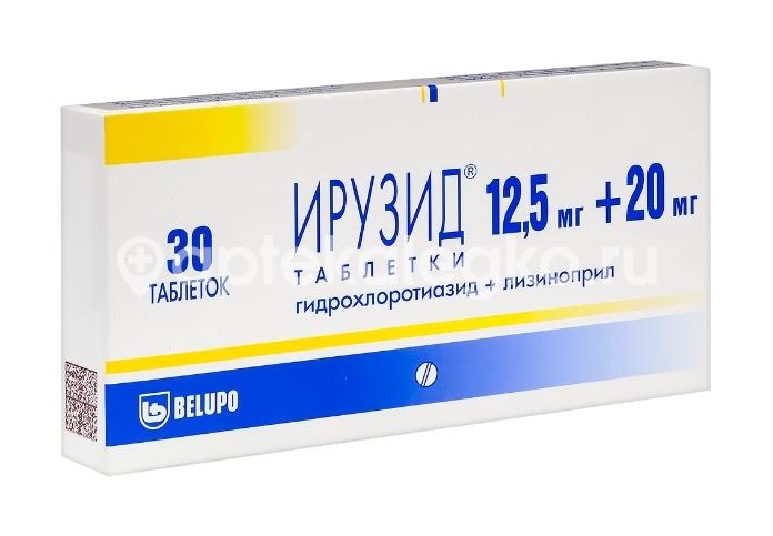 Ирузид 20мг. + 12,5мг. 30шт. таблетки для внутреннего применения Ирузид 20мг. + 12,5мг. 30шт. таблетки для внутреннего применения - 2