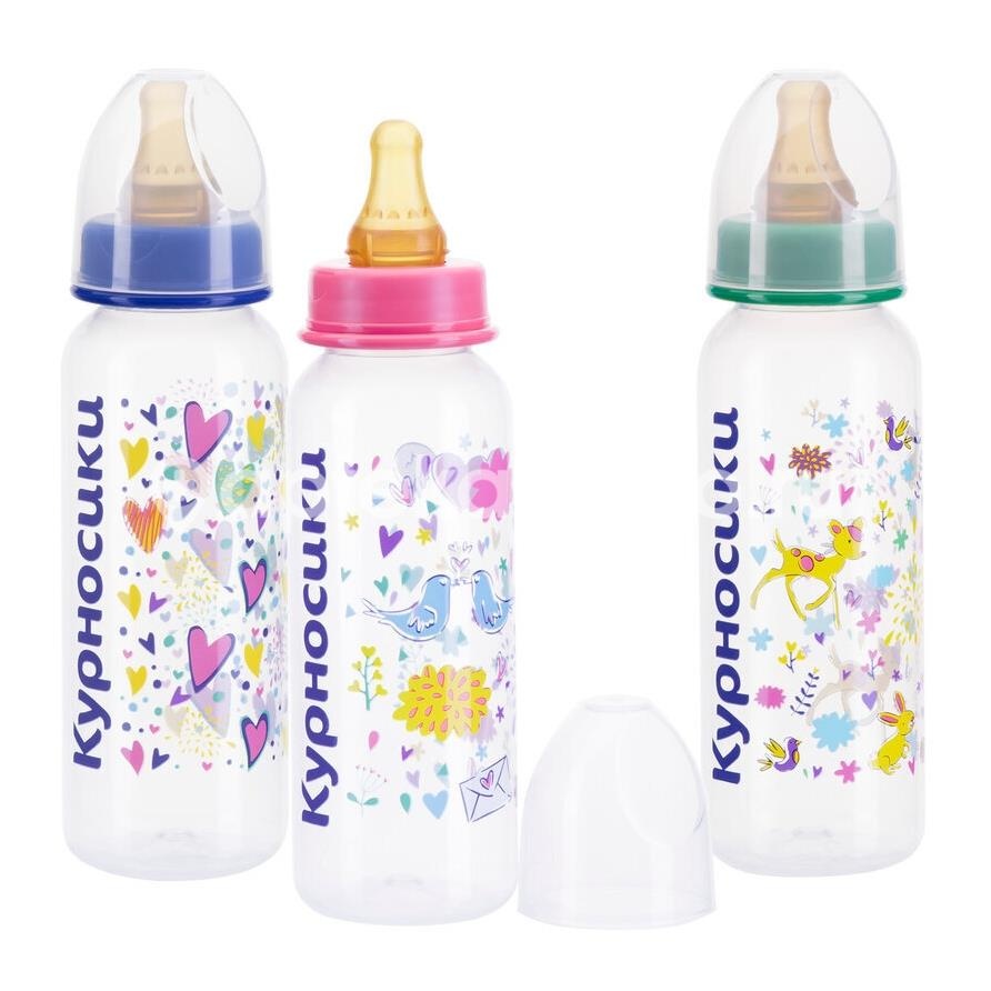 Курносики бутылочка полипропиленовая с латексной соской 0+ 250 мл/11088/ Курносики бутылочка полипропиленовая с латексной соской 0+ 250 мл/11088/ - 2