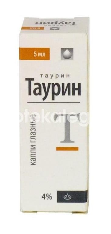 Таурин 4% капли глазные 5мл. флакон - капельница Таурин 4% капли глазные 5мл. флакон - капельница - 1