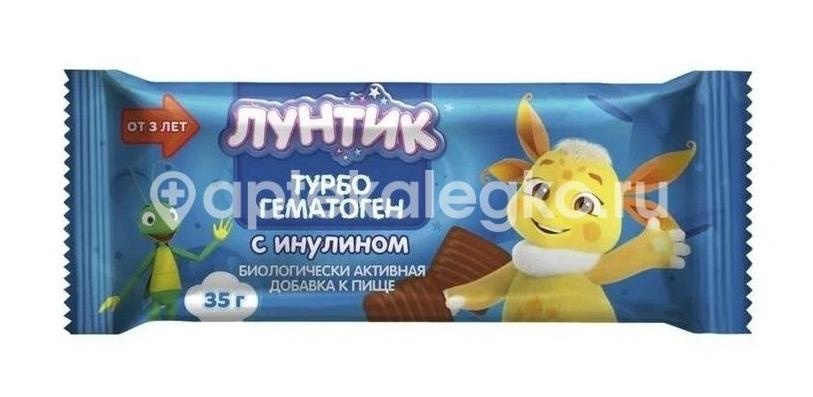 Гематоген детский турбо лунтик инулин 35г. Гематоген детский турбо лунтик инулин 35г. - 1