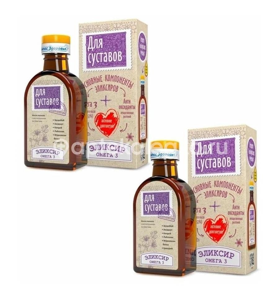 Омега - 3 эликсир масло льняное для суставов 200мл. Омега - 3 эликсир масло льняное для суставов 200мл. - 1