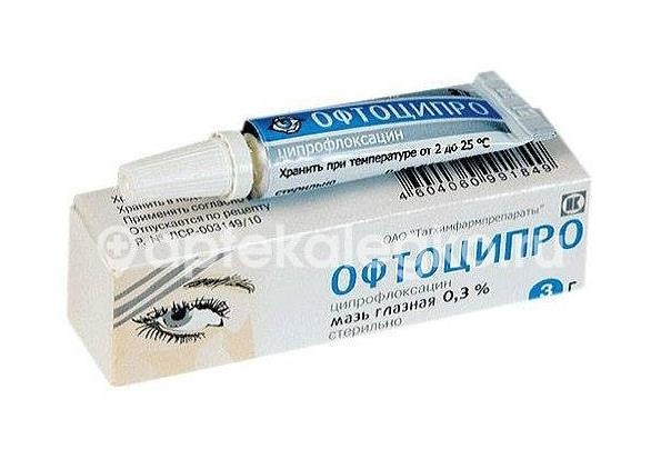 Офтоципро 0,3% мазь глазная 3г. Офтоципро 0,3% мазь глазная 3г. - 2