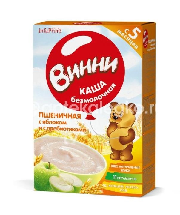 Винни каша 200г. пшеничная + яблоко + пребиотики б/мол. 5 + Винни каша 200г. пшеничная + яблоко + пребиотики б/мол. 5 + - 1