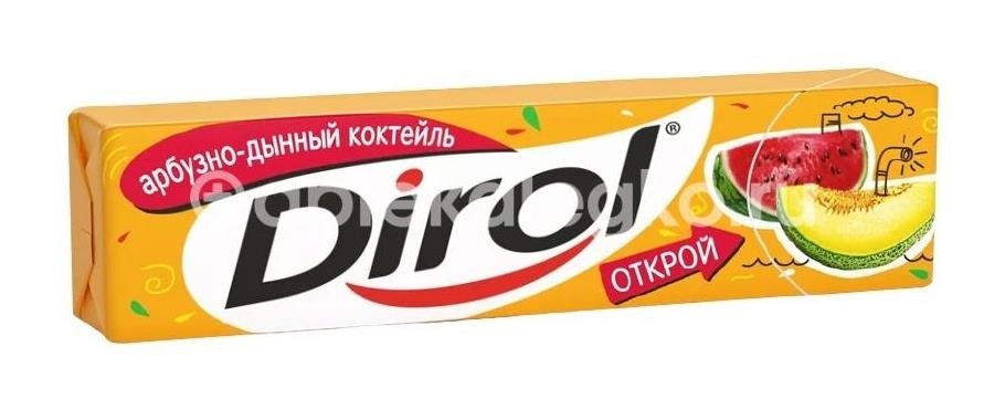 Дирол жевательная резинка арбуз/дыня коктейль 13,6г. №30 блок Дирол жевательная резинка арбуз/дыня коктейль 13,6г. №30 блок - 2