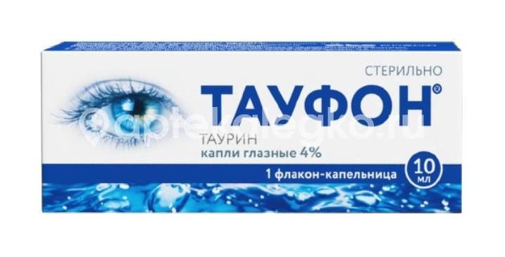 Изображение Тауфон 4% 1шт. капли глазные 10мл. Тауфон 4% 1шт. капли глазные 10мл. МОСКОВСКИЙ ЭНДОКРИННЫЙ ЗАВОД