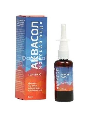 Аквасол морская вода + пантенол 50мл. спрей Аквасол морская вода + пантенол 50мл. спрей - 1