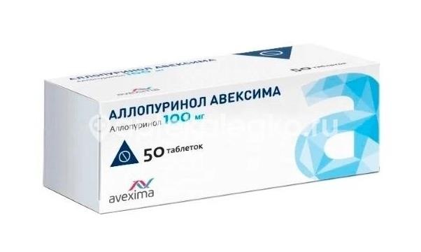 Аллопуринол авексима 100мг. 50шт. таблетки Аллопуринол авексима 100мг. 50шт. таблетки - 1