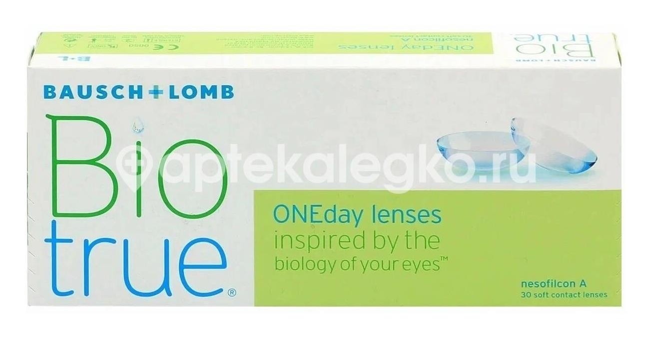Контактные линзы biotrue one day однодневные 8,6 -1,75 30шт. Контактные линзы biotrue one day однодневные 8,6 -1,75 30шт. - 1