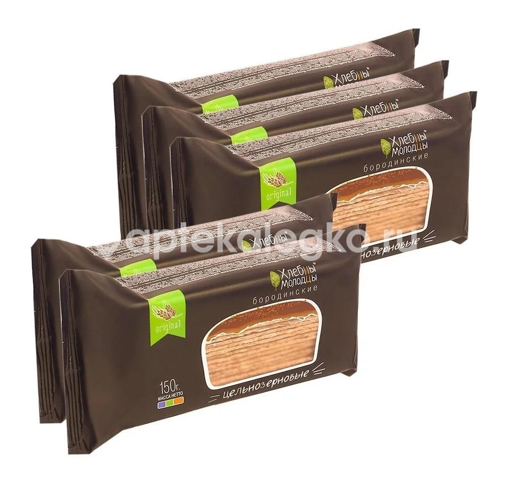 Хлебцы - молодцы бородинские 150г. Хлебцы - молодцы бородинские 150г. - 1