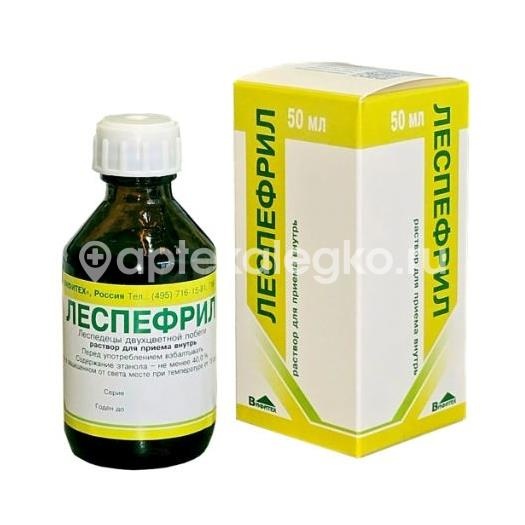 Изображение Леспефрил 50мл р-р для приема внутрь /вифитех/ ЛЕСПЕФРИЛ 50МЛ Р-Р ДЛЯ ПРИЕМА ВНУТРЬ /ВИФИТЕХ/ ВИФИТЕХ ЗАО