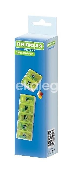 Таблетница - контейнер пилюля 7 дней трансформер /арт.3715/ Таблетница - контейнер пилюля 7 дней трансформер /арт.3715/ - 1