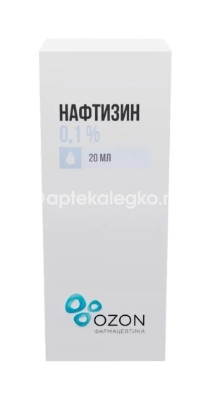 Нафтизин 0,1% 20мл. капли назальные флакон Нафтизин 0,1% 20мл. капли назальные флакон - 1
