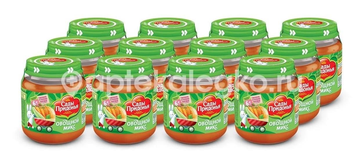 Сады придонья пюре 120г. овощной микс Сады придонья пюре 120г. овощной микс - 1