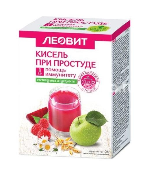 Кисель при простуде леовит овсяный натуральный быстрого приготовления растворимый 5 шт по 20г Кисель при простуде леовит овсяный натуральный быстрого приготовления растворимый 5 шт по 20г - 1