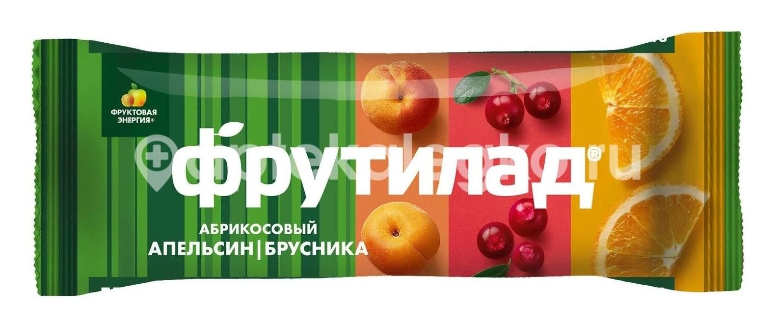 Изображение Фрутилад батончик апельсин + брусника 30г. ФРУТИЛАД БАТОНЧИК АПЕЛЬСИН + БРУСНИКА 30Г. Белое дерево ООО