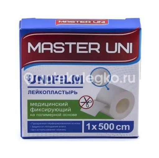 Лейкопластырь 1x500см. полимерная основа /мастер юни/ Лейкопластырь 1x500см. полимерная основа /мастер юни/ - 1