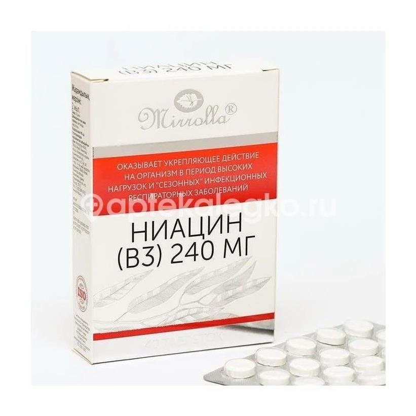 Мирролла ниацин 240мг 40 шт таблетки Мирролла ниацин 240мг 40 шт таблетки - 2