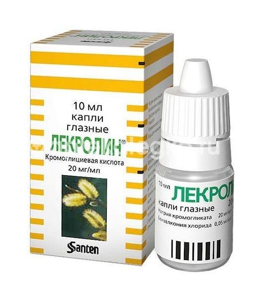 Лекролин 20мг./мл. 1шт. капли глазные 10мл. флакон Лекролин 20мг./мл. 1шт. капли глазные 10мл. флакон - 2
