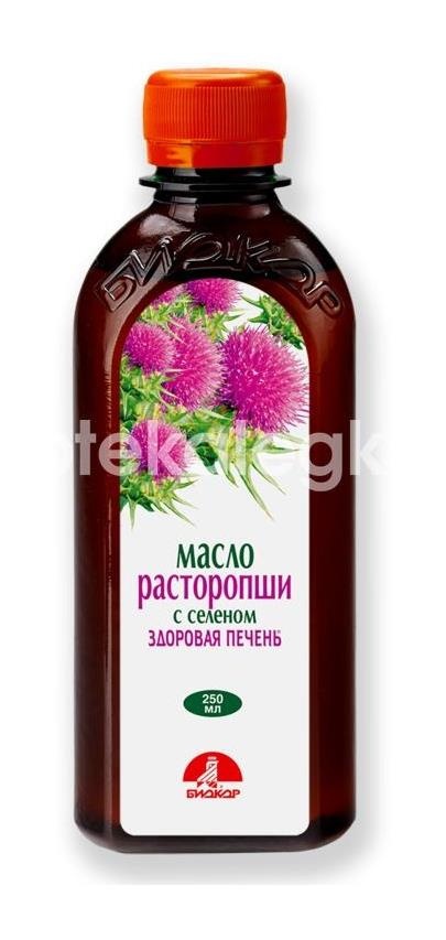 Изображение Масло расторопши с селеном 250мл Масло расторопши с селеном 250мл БИОКОР ООО