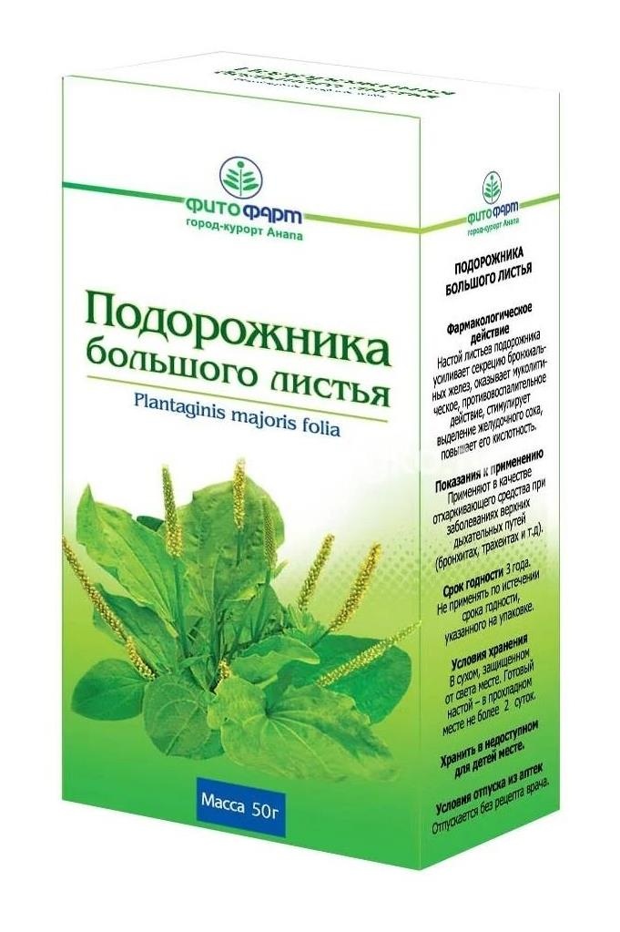 Подорожника лист 50г. /фитофарм пкф/ Подорожника лист 50г. /фитофарм пкф/ - 1