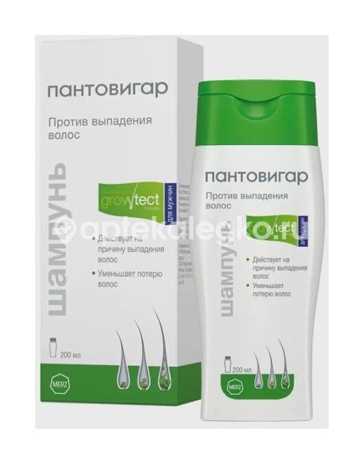 Изображение Пантовигар шампунь против выпадения волос для мужчин growtect formula 200мл Пантовигар шампунь против выпадения волос для мужчин growtect formula 200мл КОСМОНД А.С.