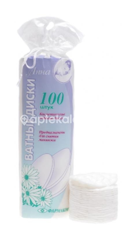Анна ватные диски косметические 100шт. Анна ватные диски косметические 100шт. - 2