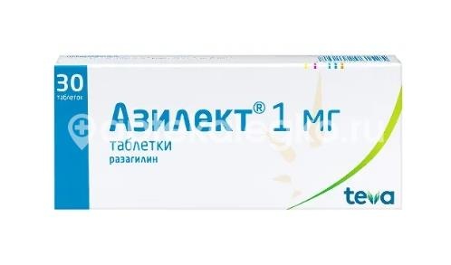 Изображение Азилект 1мг. 30шт. таблетки для внутреннего применения Азилект 1мг. 30шт. таблетки для внутреннего применения TEVA Pharvaceutical Industries Ltd