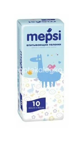 Mepsi пеленки 60х90см 10шт. /мепси/ Mepsi пеленки 60х90см 10шт. /мепси/ - 1