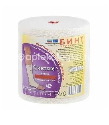 Интекс бинт эласт. компрес. вр 2,5мх10см застежка Интекс бинт эласт. компрес. вр 2,5мх10см застежка - 1