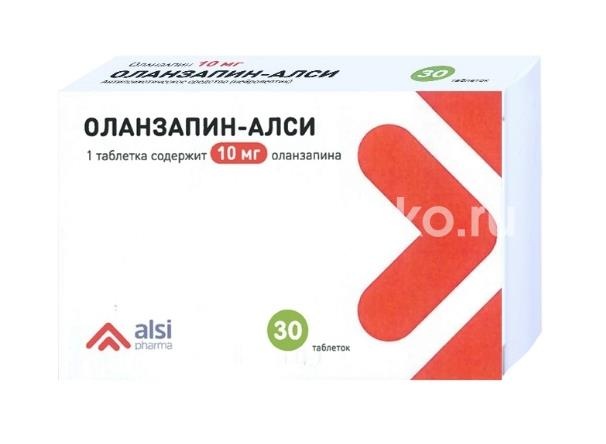 Изображение Оланзапин - алси 10мг. 30шт. таблетки ОЛАНЗАПИН - АЛСИ 10МГ. 30ШТ. таблетки АЛСИ Фарма