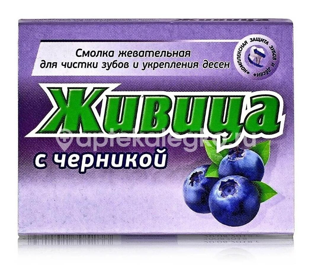 Таежная смолка живица жев.резинка черника №5 /зеленый доктор/ Таежная смолка живица жев.резинка черника №5 /зеленый доктор/ - 1