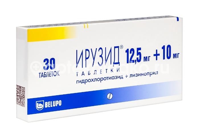 Ирузид 10мг. + 12,5мг. 30шт. таблетки Ирузид 10мг. + 12,5мг. 30шт. таблетки - 3