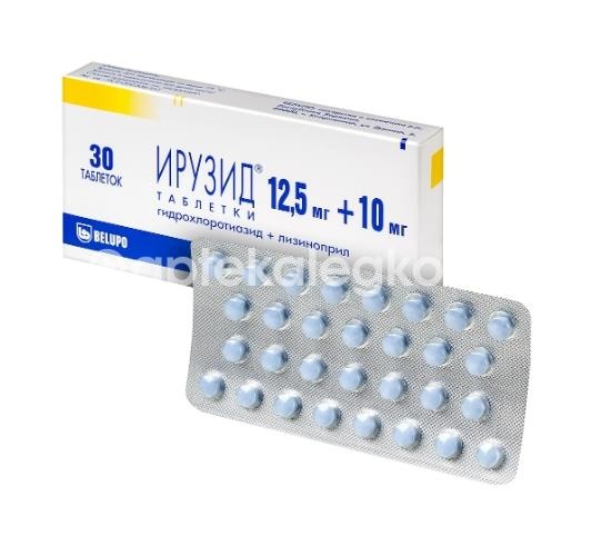 Ирузид 10мг. + 12,5мг. 30шт. таблетки Ирузид 10мг. + 12,5мг. 30шт. таблетки - 4