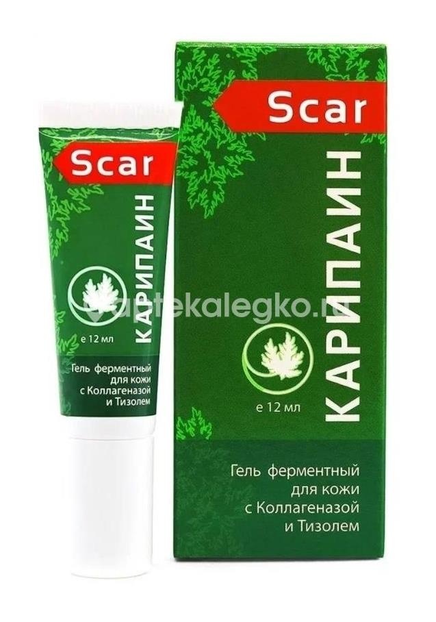 Карипаин гель для кожи ферментный 12мл Карипаин гель для кожи ферментный 12мл - 1