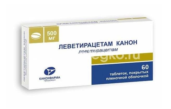 Леветирацетам канон 500мг. 60шт. таблетки покрытые пленочной оболочкой Леветирацетам канон 500мг. 60шт. таблетки покрытые пленочной оболочкой - 2