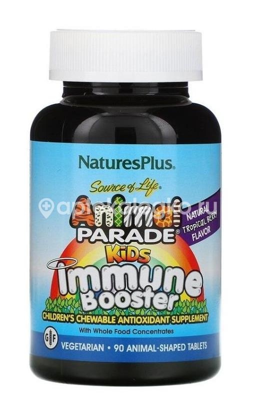 Nature's plus animal parade immune booster для иммунитета 90 шт таблетки жевательные Nature's plus animal parade immune booster для иммунитета 90 шт таблетки жевательные - 1
