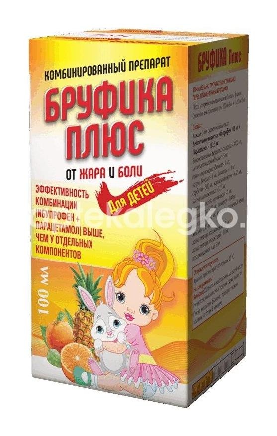 Изображение Бруфика плюс 100мг. + 162,5мг./5мл. суспензия для внутреннего применения 100мл. флакон Бруфика Плюс 100мг. + 162,5мг./5мл. суспензия для внутреннего применения 100мл. флакон HIGLANCE LABORATORIES PVT LTD