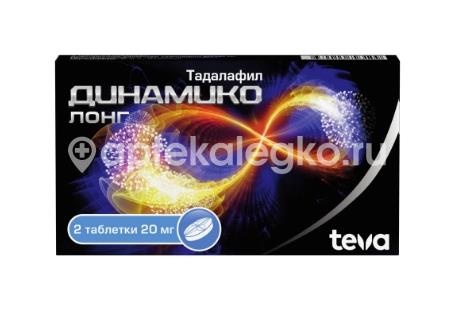 Динамико лонг 20мг. 2шт. таблетки покрытые пленочной оболочкой Динамико лонг 20мг. 2шт. таблетки покрытые пленочной оболочкой - 2