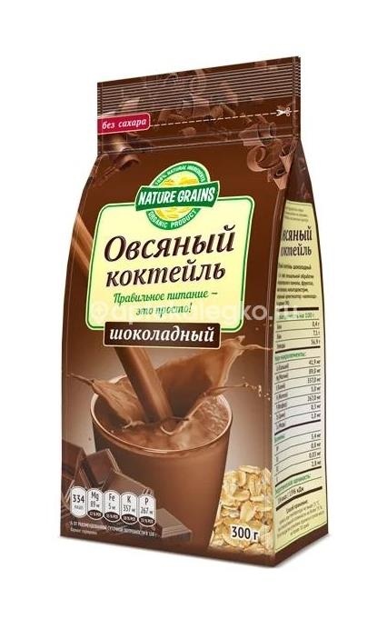 Изображение Коктейль овсяный шоколад 300г. КОКТЕЙЛЬ ОВСЯНЫЙ ШОКОЛАД 300Г. КОМПАС ЗДОРОВЬЯ