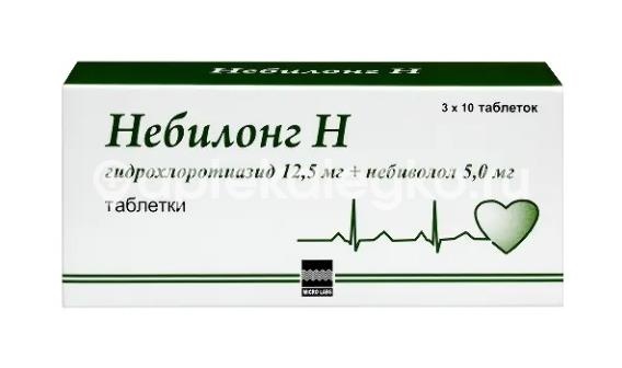 Небилонг н 12,5мг. + 5мг. 30шт. таблетки Небилонг н 12,5мг. + 5мг. 30шт. таблетки - 1