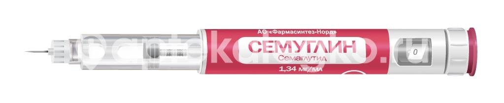 Семуглин раствор для подкожного введения 0,25/0,5мг/доза 3мл, шприц-ручка 1шт.+игла 8шт. Семуглин раствор для подкожного введения 0,25/0,5мг/доза 3мл, шприц-ручка 1шт.+игла 8шт. - 2