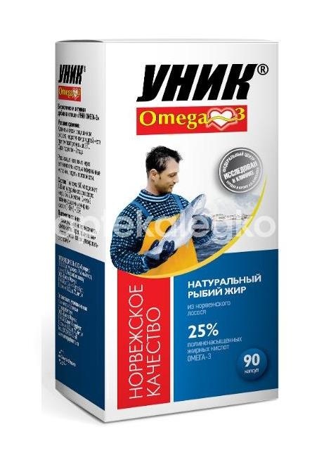 Уник омега - 3 рыбий жир №90 капс. Уник омега - 3 рыбий жир №90 капс. - 1