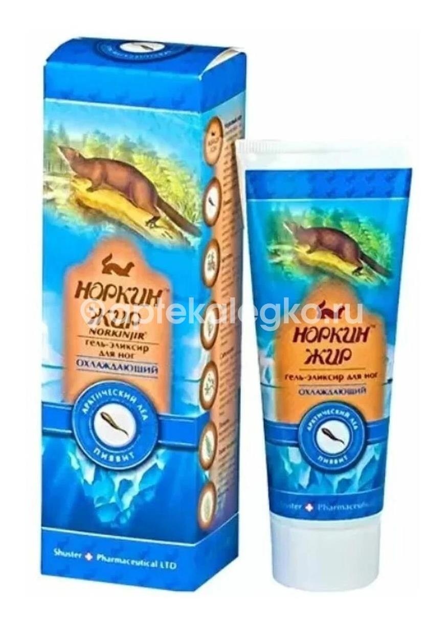 Норкин жир гель - эликсир для ног охлажд. арктический лед + пиявит 70г. Норкин жир гель - эликсир для ног охлажд. арктический лед + пиявит 70г. - 1
