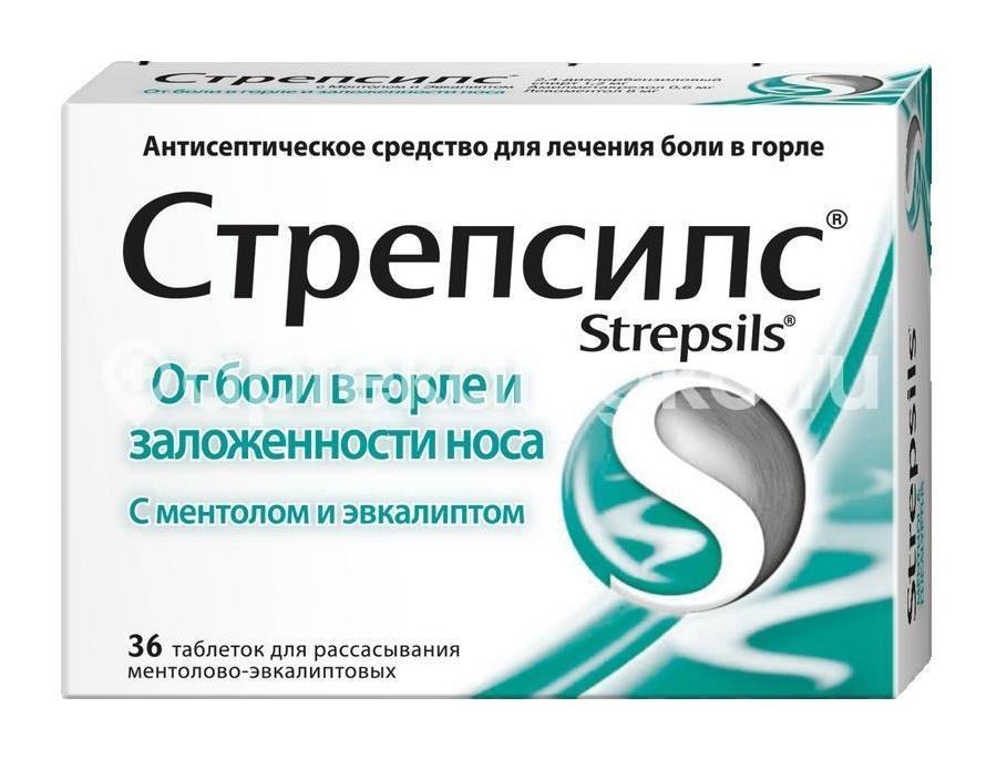 Стрепсилс 36шт. таблетки ментол + эвкалипт Стрепсилс 36шт. таблетки ментол + эвкалипт - 10
