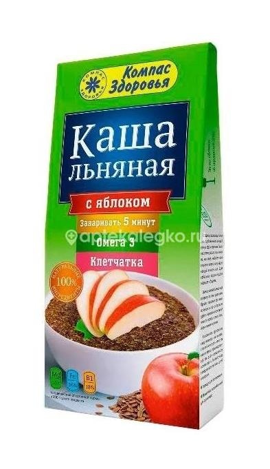 Компас здоровья каша льняная яблоко 250г. Компас здоровья каша льняная яблоко 250г. - 1