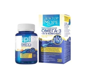 Доктор море омега 3+агэ комплекс 120шт. капсулы Доктор море омега 3+агэ комплекс 120шт. капсулы - 1