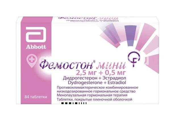 Изображение Фемостон мини 2,5мг.+0,5мг. №84 таб. п/п/о ФЕМОСТОН МИНИ 2,5МГ.+0,5МГ. №84 ТАБ. П/П/О ЭББОТТ БИОЛОДЖИКАЛЗ Б.В. ( ABBOT )