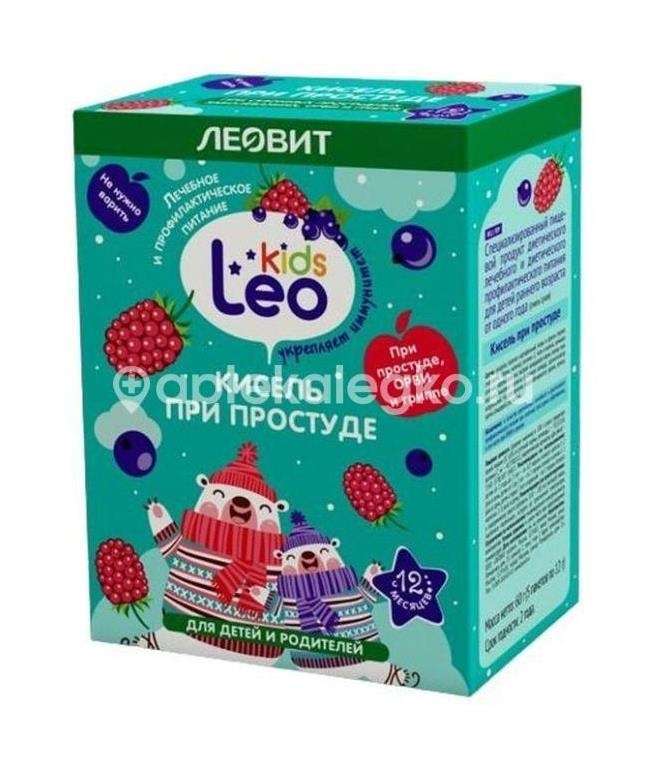 Леовит leo kids кисель для детей при простуде 12 г 5 шт Леовит leo kids кисель для детей при простуде 12 г 5 шт - 1