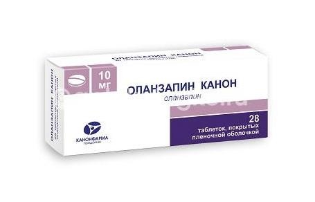 Оланзапин канон 10мг. 28шт. таблетки покрытые оболочкой Оланзапин канон 10мг. 28шт. таблетки покрытые оболочкой - 1